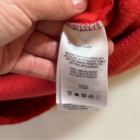 COLUMBIA Benton Springs Printed Full Zip fleece jacket Red size Large - Picture 5 of 11